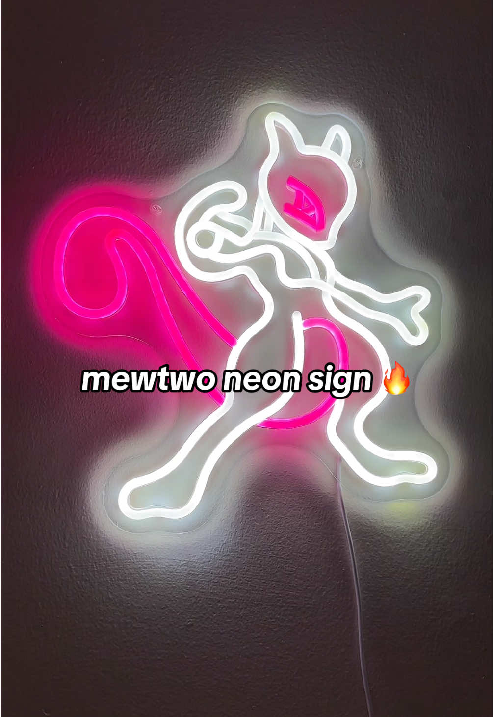 Every Pokèmon Fan NEEDS This in Thier Room🔥😍 #neonsign #pokemon #mewtwo #pokemonneonsign #customneonsign 