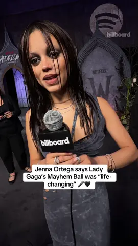 Spoken like a true Little Monster 🖤 Jenna Ortega talks about seeing Lady Gaga’s NYC Mayhem Ball show at Netflix & Spotify’s ‘Wednesday’ Graveyard Gala 🪦🎶  #wednesdaynetflix #interview #ladygaga #jennaortega #littlemonsters 