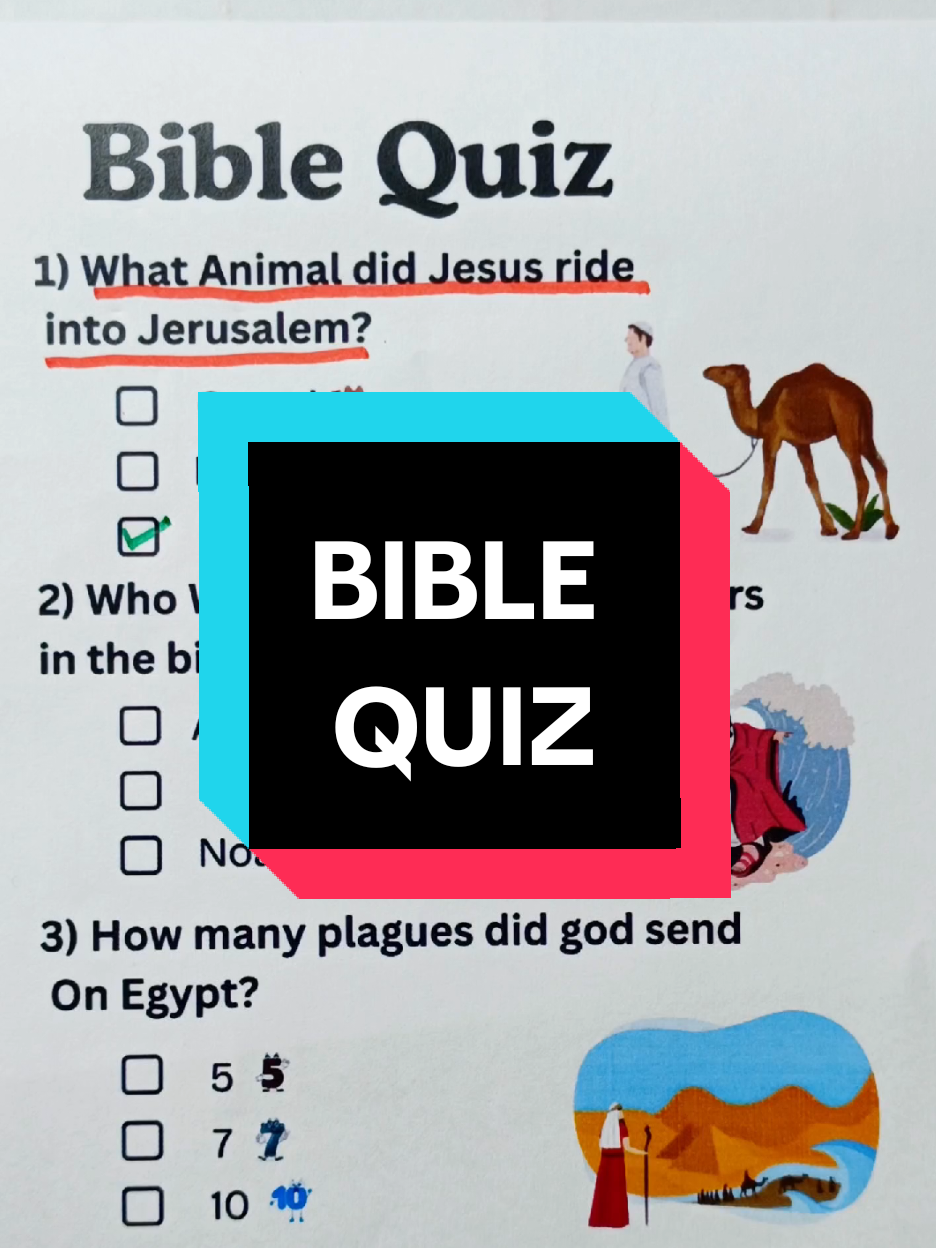 Bible Quiz - Can you Get 6/6? #bible #jesus #quiztime #trivia 
