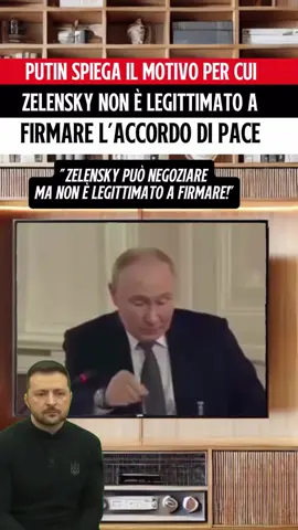 La questione della legittimità di Volodymyr Zelensky è centrale per qualsiasi ipotesi di accordo di pace. Secondo la Costituzione ucraina, il mandato presidenziale dura cinque anni e non esiste alcuna disposizione che consenta di prorogarlo automaticamente, neppure in condizioni di guerra. La legge prevede la proroga dei poteri del Parlamento (la Rada), ma non di quelli del Presidente. Di conseguenza, una volta scaduto il mandato, il capo dello Stato perde la piena legittimità giuridica. Questo significa che qualsiasi trattativa condotta oggi da Zelensky non garantisce la stabilità dell’eventuale accordo: un suo successore, legittimamente eletto, potrebbe dichiarare nullo il documento firmato, sostenendo che l’autore non aveva più l’autorità per sottoscriverlo. Tale scenario aprirebbe un pericoloso vuoto giuridico e politico, vanificando gli sforzi diplomatici e prolungando il conflitto. La comunità internazionale non può ignorare questo nodo istituzionale. Non si tratta di una questione propagandistica, ma di diritto costituzionale e di affidabilità degli impegni internazionali. Qualsiasi accordo di pace deve poggiare su basi solide, firmato da un’autorità indiscutibilmente legittima, altrimenti non sarà credibile né vincolante. In sintesi: finché non sarà risolta la questione della legittimità presidenziale, ogni firma di Zelensky rischia di essere solo carta straccia.. #neiperte #Putin #zelensky #trump #foruyou 