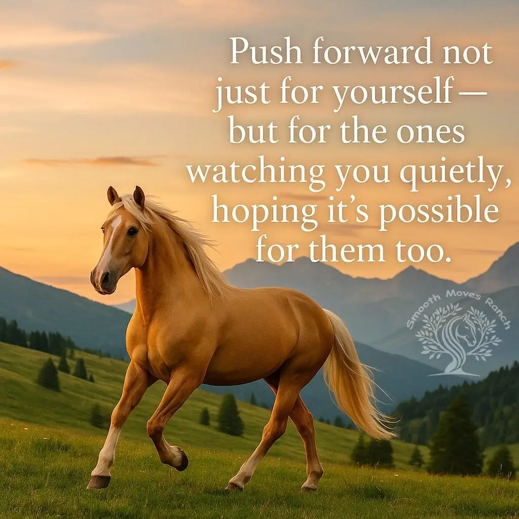 Inspiration in Motion ✨ Every step you take forward isn’t just for you, it lights the way for others who are quietly watching, hoping they can take that step too. ✨ At Smooth Moves Ranch and the SMR Wellness Center, we see daily how courage and persistence inspire more than just personal growth. When one person, or one horse, chooses to rise, it gives others the hope and strength to rise as well. 🐴💛 Keep pushing forward. You never know who you’re inspiring. 🌟 🌐 Learn more: smrwellnesscenter.org 🐎 Ranch Life & Updates: smoothmovesranch.com #SMRWellness #SmoothMovesRanch #HealingWithHorses #KeepGoing #InspireOthers