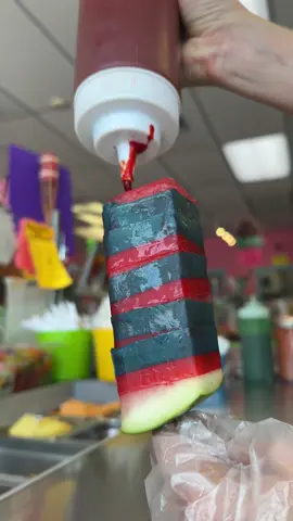 5$ Sandía paletas wrapped in Fruit Roll-Up 🍉 😍 I recomend adding lime 🍋‍🟩 💦OPEN 12-9