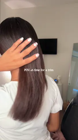 It’s about that time… I’ve been consistently getting my hair trimmed every 3-4months but I may need to cut down to 2-3 months idk… how does the back look? &Be Fr 😩🫵🏽  #silkpressnaturalhair #naturalhairtiktok #straightnatural #silkpress #fyp 