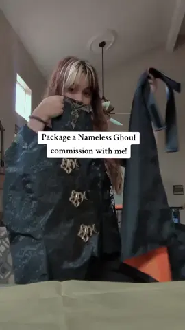 In love with this custom Ghoul cape 🥰 If you're interested in booking a slot with me shoot me a DM here or on my Instagram! 🫶🏻 #thebandghost #namelessghoulcosplay #namelessghoul #sewing #foryou 