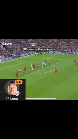Bro really let in three tap ins and scored an own goal #leno #owngoal #liverpoolvsfulham