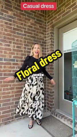 Floral casual dress#floraldress#casualdres#patchworkdress #roundneckdress #falldress