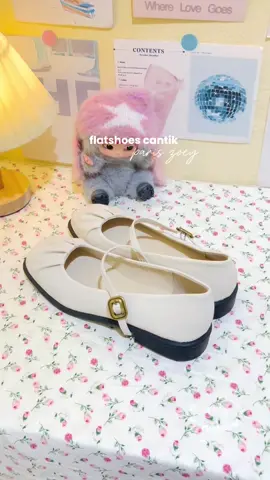 cantik banget flatshoesnya 🥹🤍💖 #flatshoes #sepatu #flatshoescantikk #pariszoey 