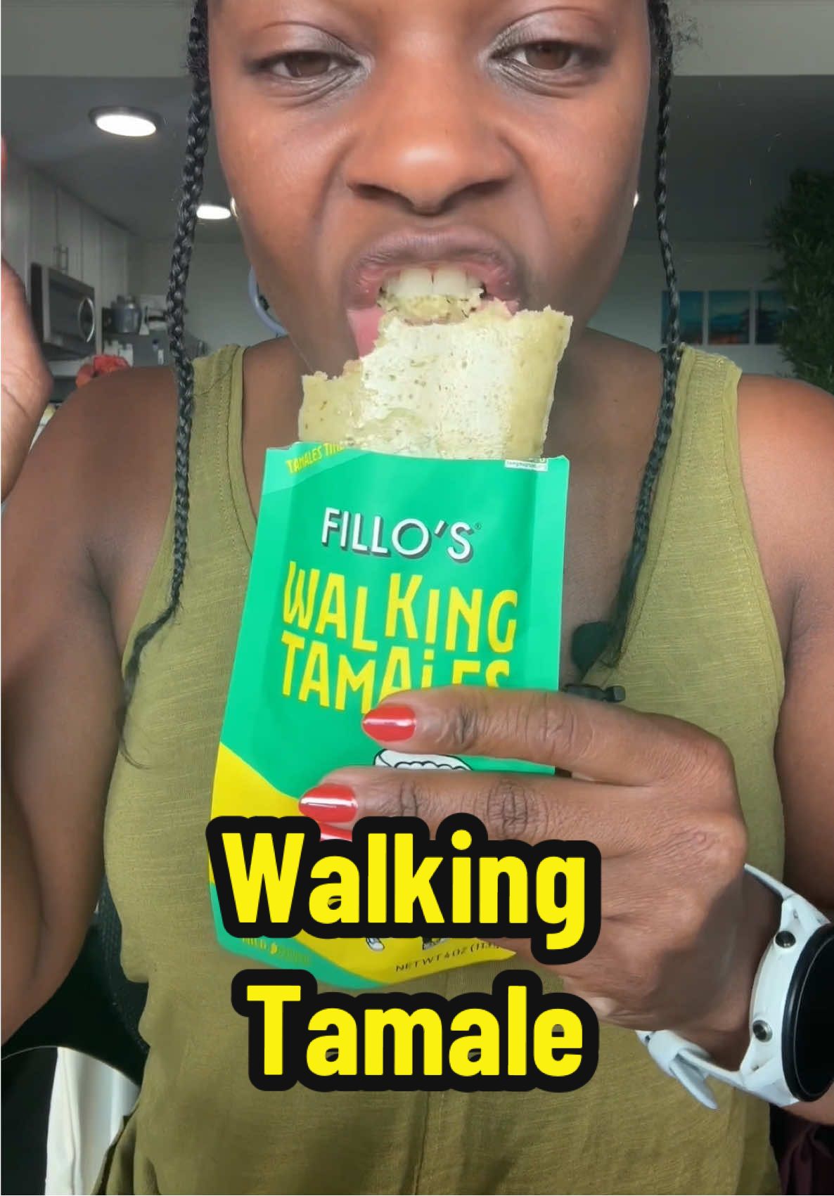 These Tamales by @WalkingTamales are really good!! The texture is amazing and the green salsa is legit  #tamales #walkingtamales #snack #foodtiktok #Foodie 