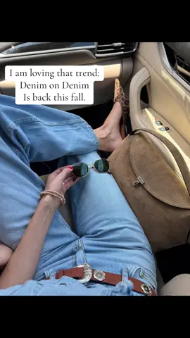 I am loving that this trend is back this fall: denim on denim  Link in my bi0 and in the comments #fyp #outfitsideas #fall #autumnaesthetic #demim 