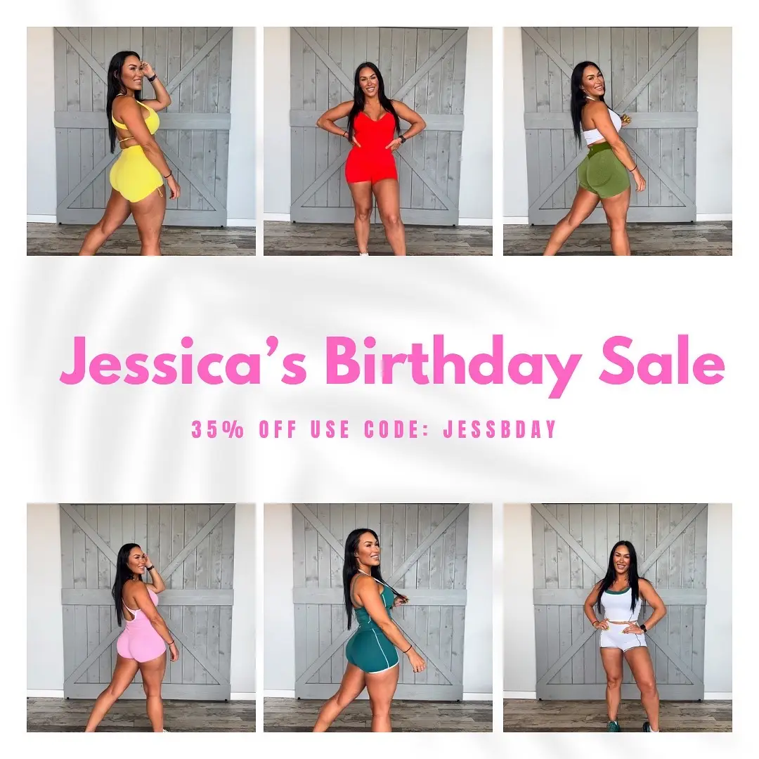 Birthday girl says… treat yourself! 🎂 35% off all apparel with code: jessbday AMAZING DEAL DON’T MISS OUT!!