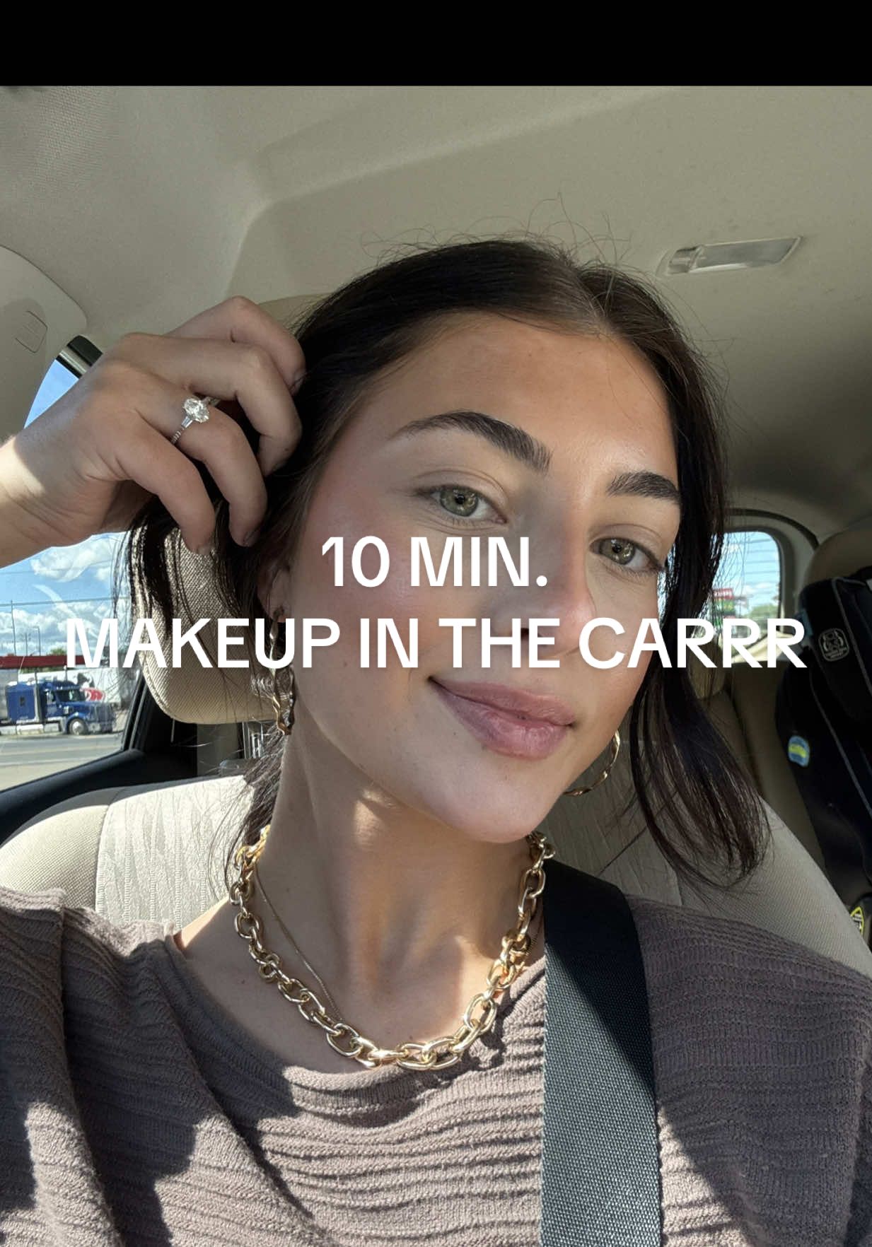I thought at least 1 person would enjoy this  #makeup #carmakeup #quickmakeup #makeuptutorial  @Colorescience  @Saie  @tarte cosmetics  @Palladio Beauty  @LYS Beauty  @IMAGE Skincare  @elfcosmetics  @DIBSBEAUTY 