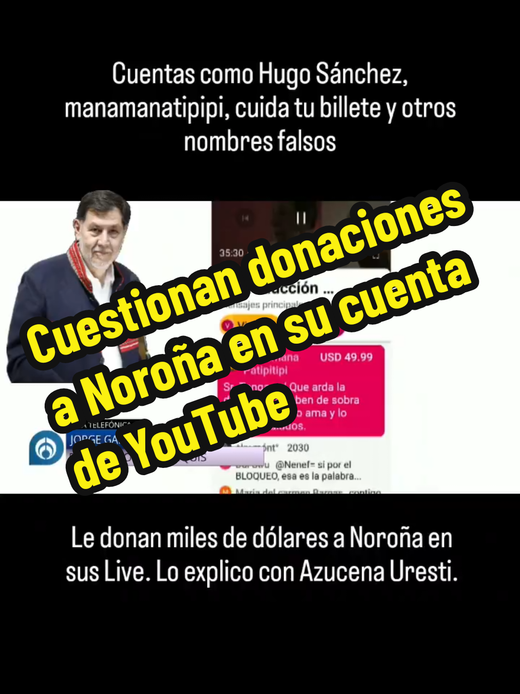El periodista Jorge García Orozco, asegura que Noroña recibe donaciones ilegales en su cuenta de YouTube que violan la Ley General de Responsabilidades Administrativas, artículo 52 y muestra pruebas. #Noroña #youtube #donaciones #rafaaybarra 