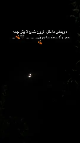 #عبارات : ويبقى داخل الروح شئ لا يتر جمه حبر ولايستوعبه ورق.......... 🖤🍂.... 🍂