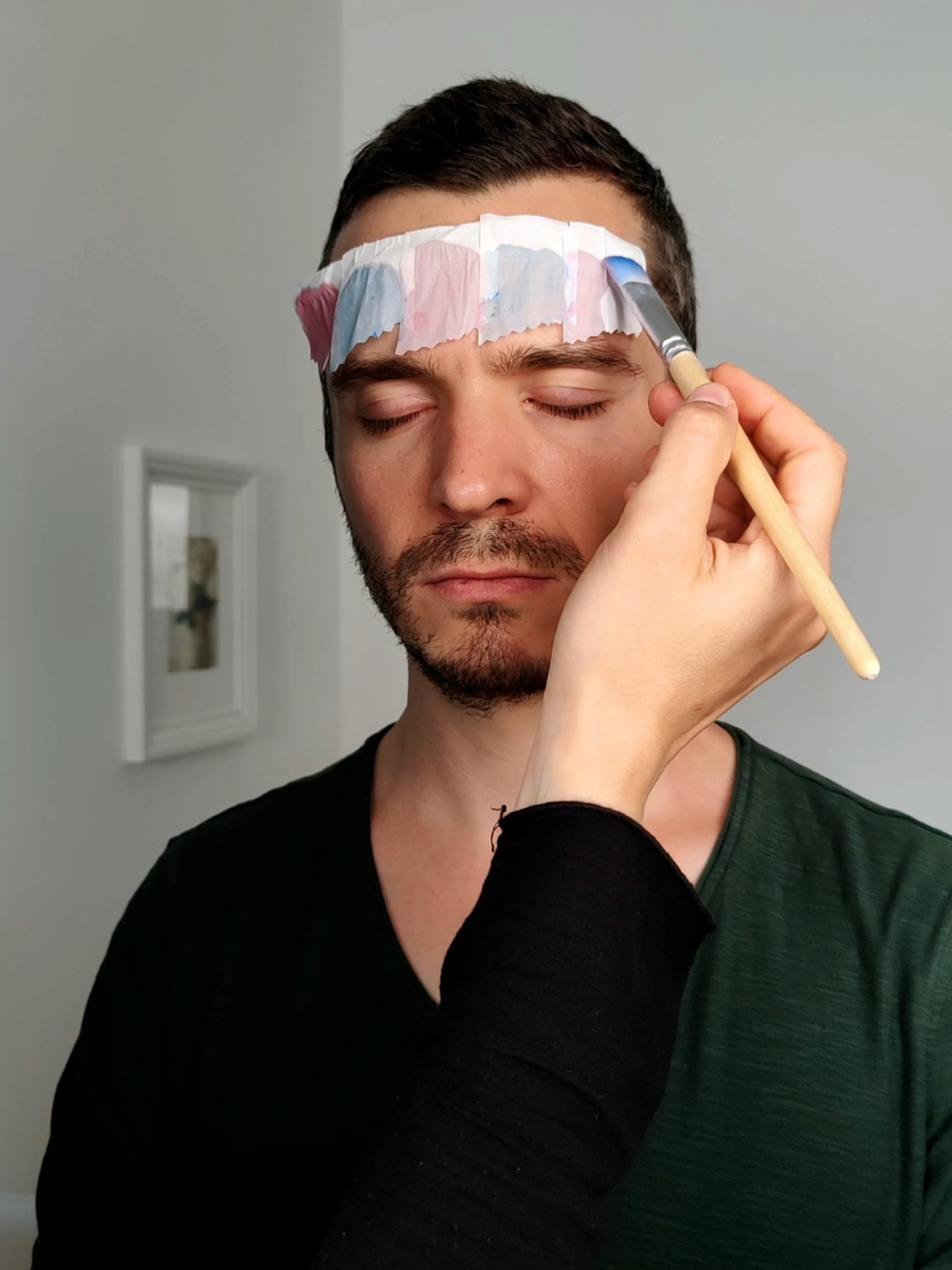 New colors for his paper hair #asmr #asmrvideo 