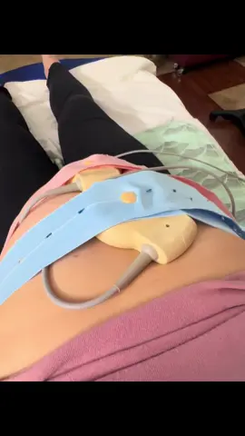 Watch how bad she hates these monitors 🤣🤣#funny #cute #pregnancy #babykicks 