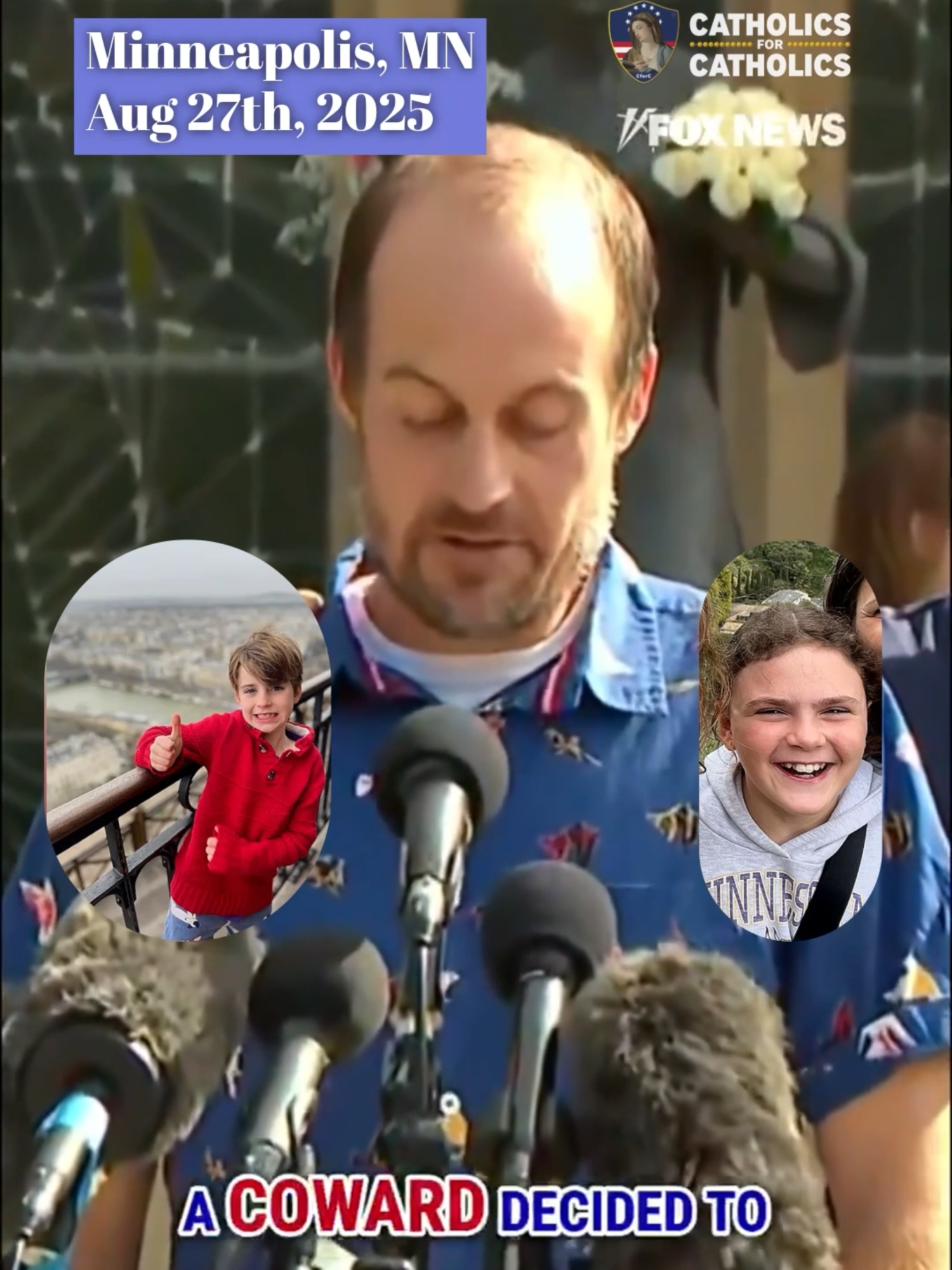 Grieving father calls Minneapolis killer a coward. God bless those two little martyrs. #america #usa #faith #cforc #thegoodnews #catholicsforcatholics #news #politics #freedom #patriot #catholic #catholicism #christianity #onenationundergod #religion #faith #praise #worship #prayer #God #Christ #Jesus #Mary #Saints #sacraments #scripture #bible #conservative #prolife #family #children #catholicchampion #schoolshooting #children #killing #lgbt #transgender #catholicschool #pray