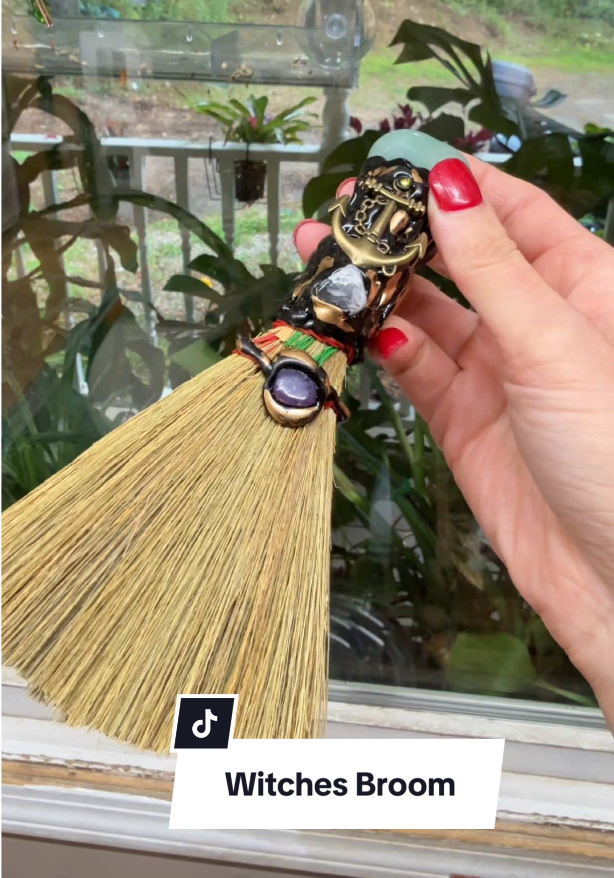 Always keep a witches broom by your front door to protect your home energy #witchtok #witchesbroom #crystalcleansing #cleansingenergy #metaphysical 