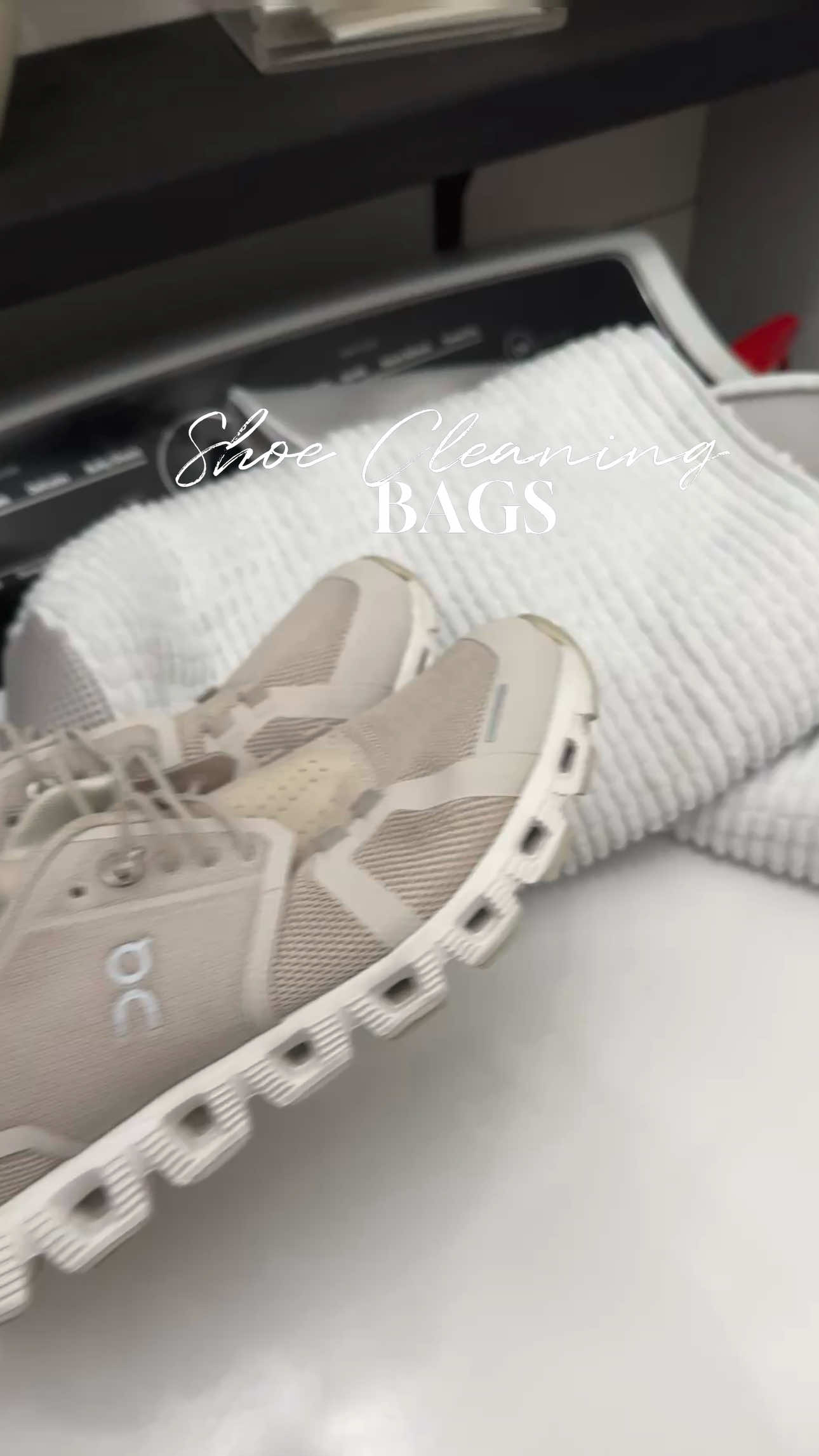 These are a 10/10! Love these so much and leave shoes so clean! Linked in bio under my amazon! #amazonfinds #shoecleaner #shoehack #laundryhack 