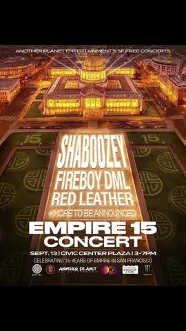 This one’s for the bay! I’m pulling up to Empire15 to celebrate 15 years of putting on for the culture! And this lineup??! Too good, 9/13 I’ll see you there!  #empire15 #bayarea #shaboozey #fireboydml @EMPIRE Record Label 