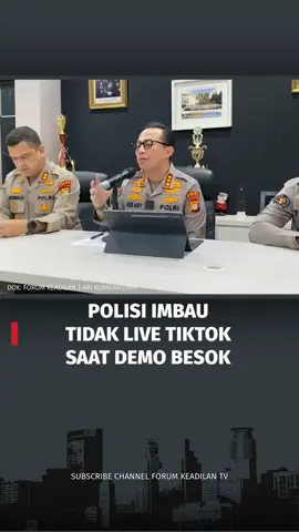 POLISI IMBAU TIDAK BOLEH LIVE TIKTOK  SAAT DEMO BESOK #fy #viraltiktok  #shorts 