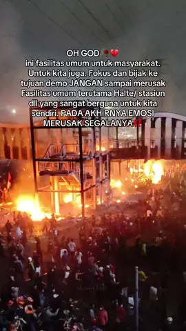 HANCUR BANGET LIATNYA.  Halte Busway Senen ku💔😭‼️ KESEL BANGET ini sudah terlalu melenceng kemana mana kalau sudah bakar Fasilitas Umum kayak gini!!! STOP bakar fasilitas umum‼️  #prayforindonesia #demodpr #haltesenen #busway #breakingnewsviral 