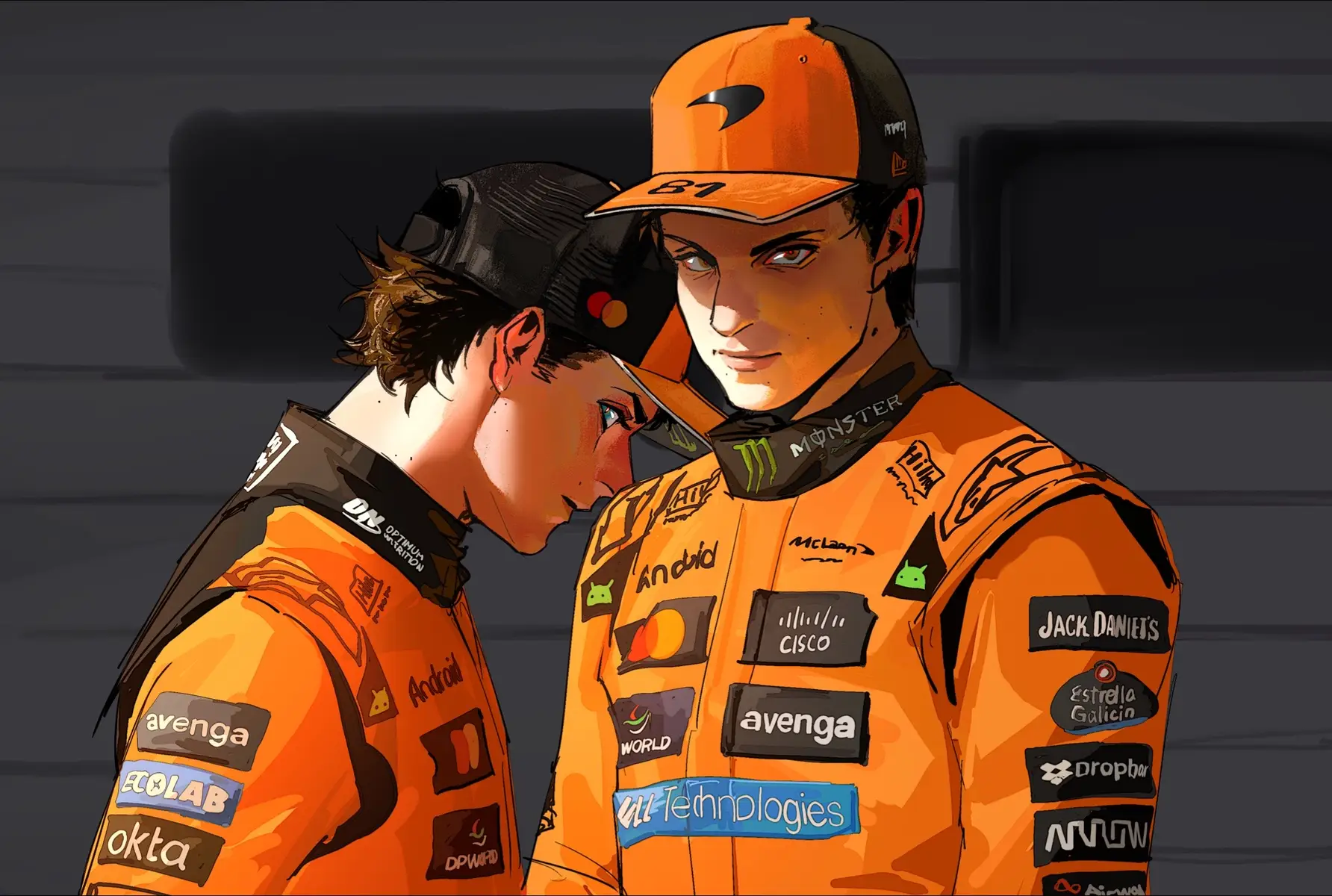 Hope u like my work ☺️ #f1 #landonorris #oscarpiastri #maxverstappen #charlesleclerc 