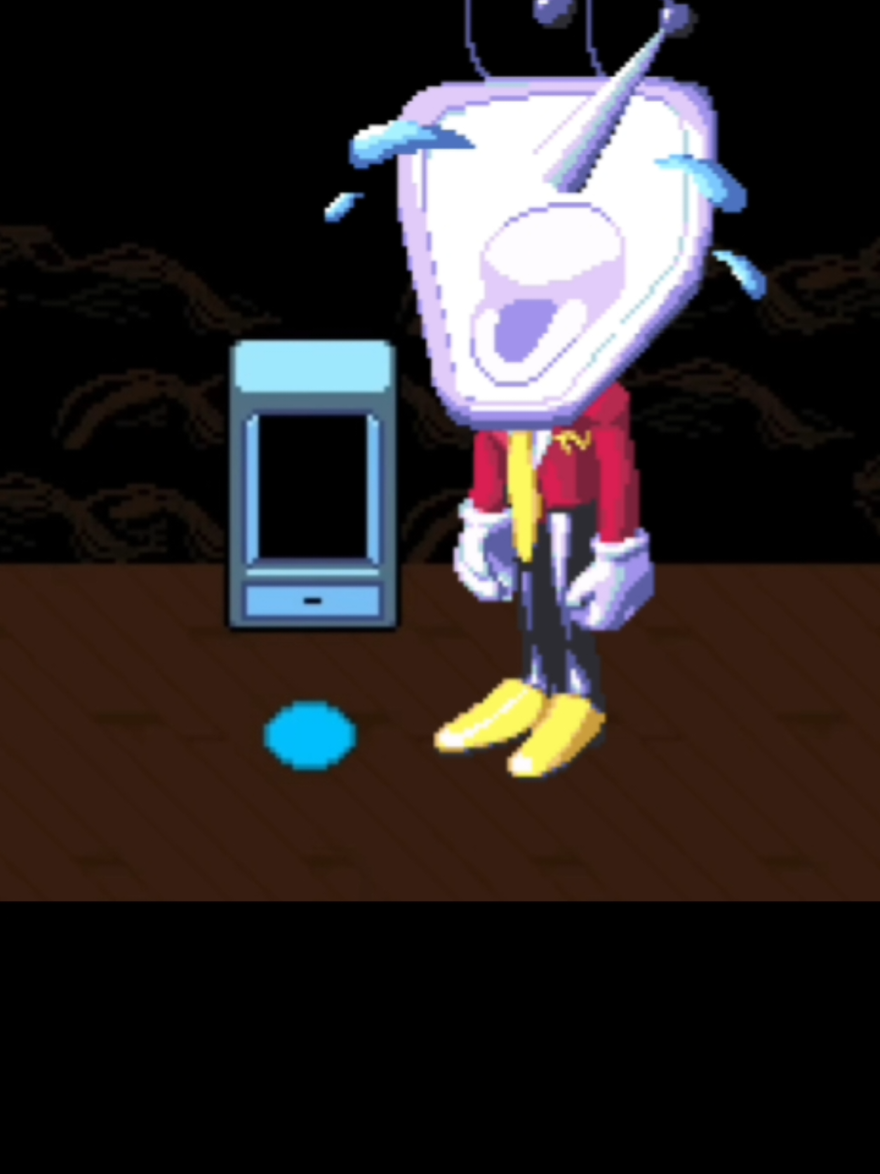 What the-- how did THIS get out here!? #fyp #deltarune #tenna #spamton #sans 