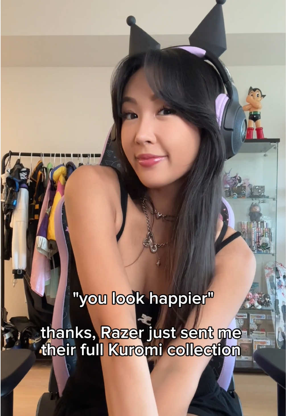 Making this collection my whole personality 😩💜🖤 @Razer @Official Sanrio #Razer #Sanrio #RazerKuromi