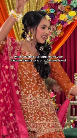 and slayed at it too  bengali wedding, desi wedding, indian wedding, pakistani wedding, sangeet, mehdi, gaye golud, dholki, dance performance, bangladeshi wedding