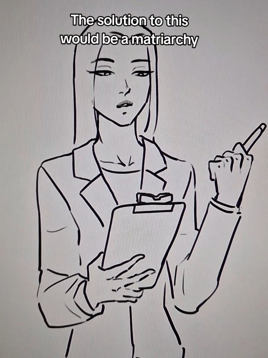 the way we're ALL victims too #fyp (PS: I fully agree a meritocracy or just a general switch to morally good people is needed but idk how easy that would be compared to switching to a matriarchy first when the latter has been proven to work better than the current system (for good reason) and has more solid statistics in general. I believe it would be a more achievable solution albeit not perfect)