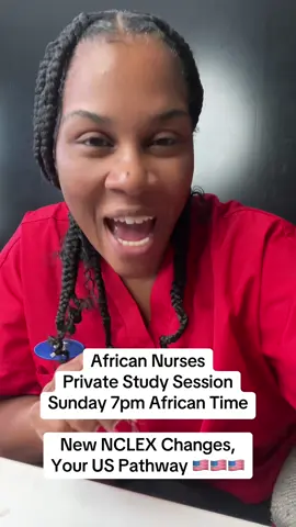 This Sunday NCLEX Live! African Nurses Unite! Watch my special NCLEX Live 7pm African Time on YouTube I am excited! 