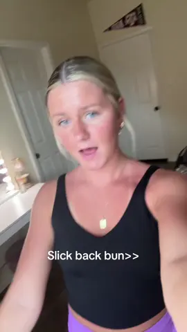 Finally figured it out  #hairtok #slickbackbun #college #hairstyle 