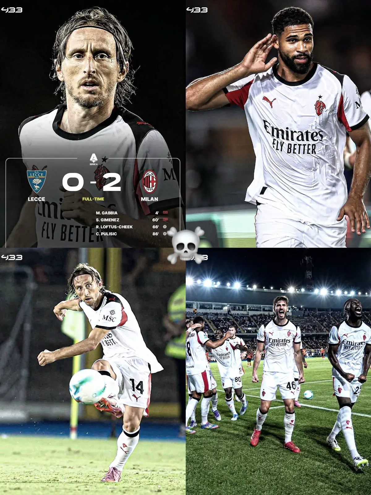 Luka Modrić guides Milan to first 𝑾 of the season with an assist on the opener 💪 #acmilan 