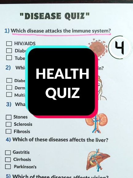 Health Quiz About Disease? #quiz #healthybhicoolbhi #anatomy #doctorquiz #medicaltiktok 