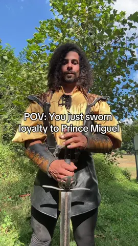 Now rise and stand by my side…as we march towards our eternal glory 🏰👑#princemiguel#pov #povs #medieval #knights #mdrf #marylandrenaissancefestival 