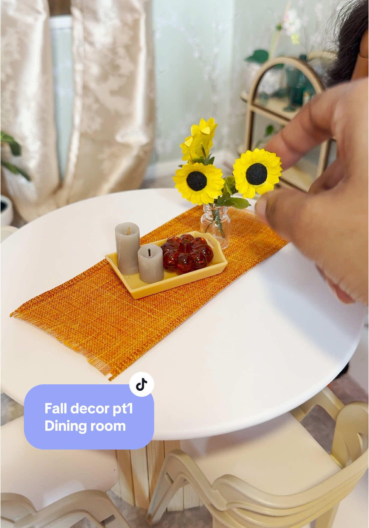It’s practically September so let’s start decorating for fall! I’ve been collecting a ton of random tiny things every time i go to the store for weeks so I’m sooo excited to see how this space turns out   Meanwhile in real life my Halloween decorations will be coming out after Labor Day 😂 #diydollhouse #miniatures #barbiehouse 