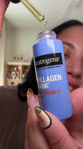 this is a high-potency vitamin c ☀️serum that builds stronger collagen, evens skin tone, and gives you ✨glowy skin✨ @Neutrogena #neutrogenapartner #collagenbank #neutrogena #bankwithneutrogena #tiktokshopcreatorpicks 