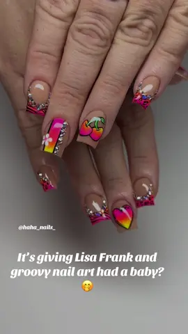 Birthday nails 💖  Get 30% off our best sellers through Monday, 9/1 🤭 no code required! hahanails.myshopify.com  #bling #nailart #fyp #groovynails #lisafrank 