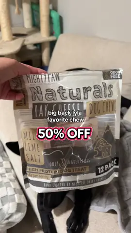 Big back Lyla finished the whole bag of yak chew! Perfect for power chewers who need a long-lasting, healthy treat. @Mighty Paw   #tiktokshoplabordaysale  #mightypawlaborday  #PowerChewer #YakChew #DogTreats 