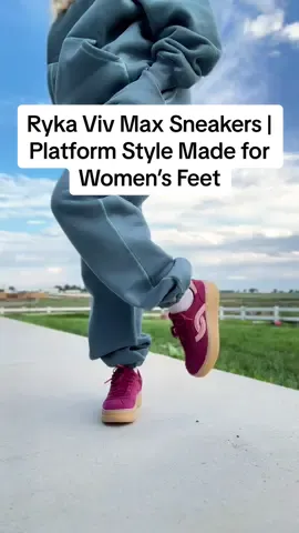 Most sneakers are designed for men’s feet, just sized down for women—but the Ryka Viv Max platform sneakers are actually built for women. A snug heel, roomy toe box, cushioned insole, and even little massage bumps that make walking feel so much better. Add in that retro court sneaker vibe with a platform lift and you’ve got cute + comfort all in one. @QVC, Inc  #sneakers #womensshoes #fallshoes #comfortableshoes #tiktokshopcreatorpicks 