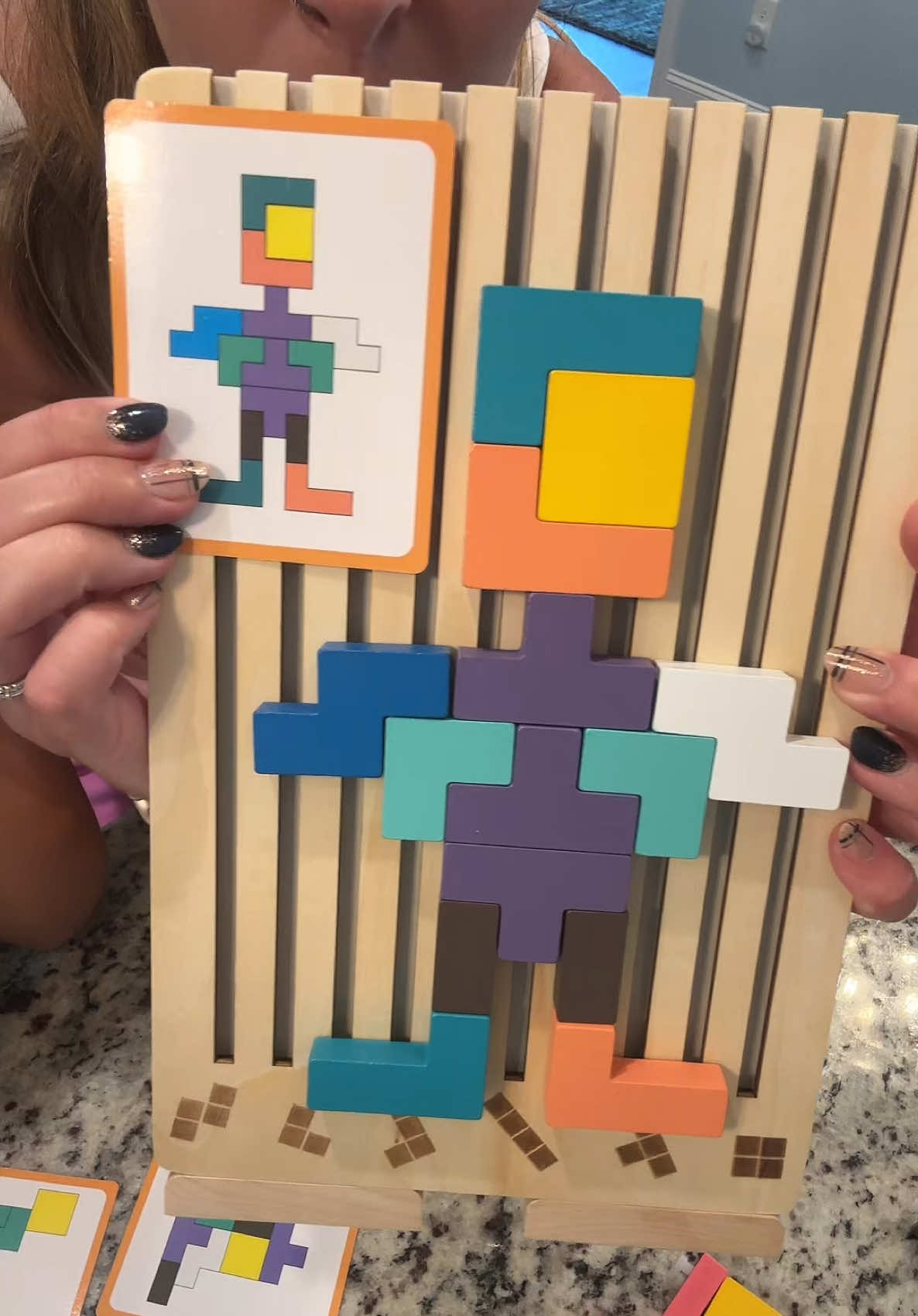 #woodenpuzzle #montessori #blocks #kidstoy #fyp 