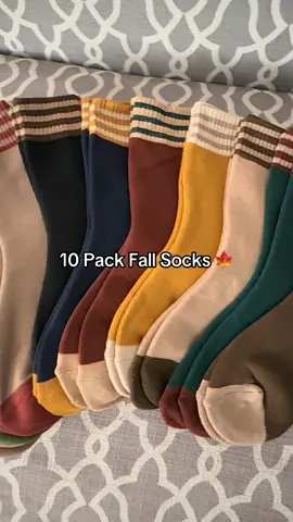 10 pairs of autumn-colored thick socks 🍂🧦 Cozy, warm, and perfect for layering all season long. The kind of essentials you’ll wear on repeat from the first leaf fall to the last chilly night #socks #bootsocks #fallstyle #cozystyle #fallfashion 