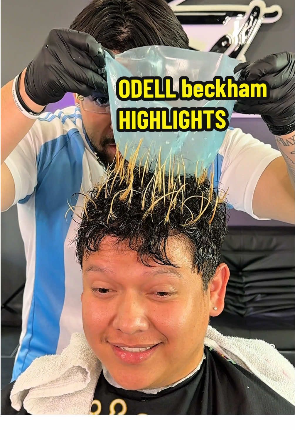 He wanted Odell Beckham highlights 💀 - #highlights #barber #katybarber 