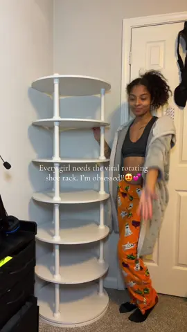 Literally obsessed 😍🔥💕 #tiktokshoplabordaysale #tiktokshopcreatorpicks #rotatingshoerack #shoerackorganizer #shoerack 