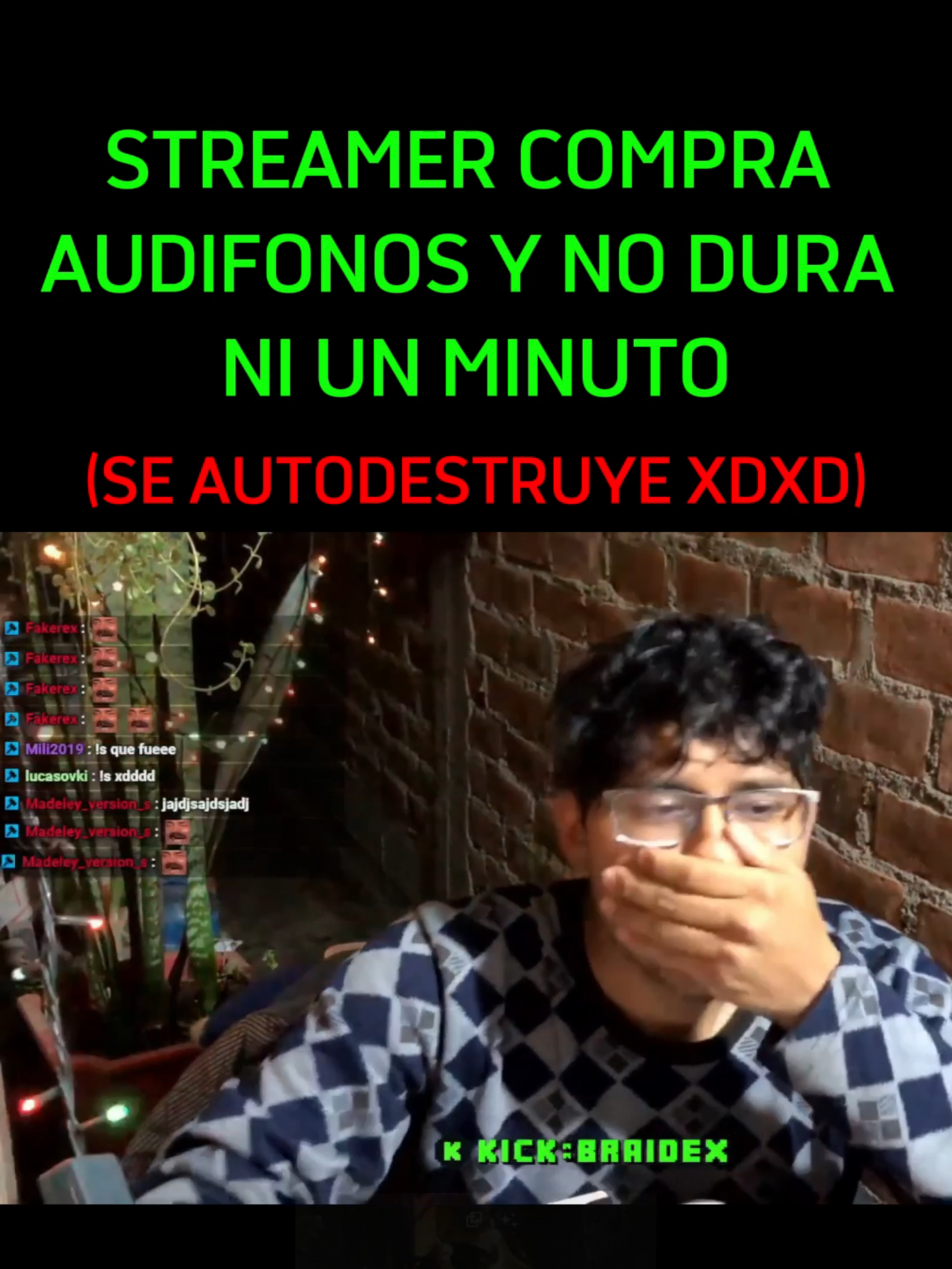 Audifonos gamer le decia pe xdxdxd... kick: BRAIDEX #kickperu💚 #kickperu #stream #paratii #sacha #clipskick #perú #clipsperu #streaming #kick #glogloking #sachauzumaki #sachauzumaki #chou