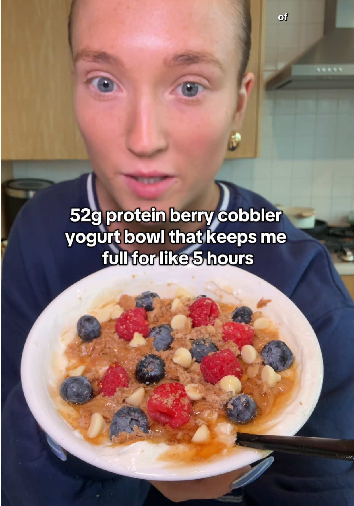 high protein high volume breakfast or dessert berry cobbler yogurt bowl recipe if you’re trying to hit your macros and stay full / satisfied while doing it 🤧🫐🍓💅🏼🤞🏻  @Legion Supplements code kstory  @Twisted Dough code kstory  Macros listed at the end! #highproteinmeals #highproteinrecipes #yogurtbowl #highproteinbreakfast #highproteindessert 
