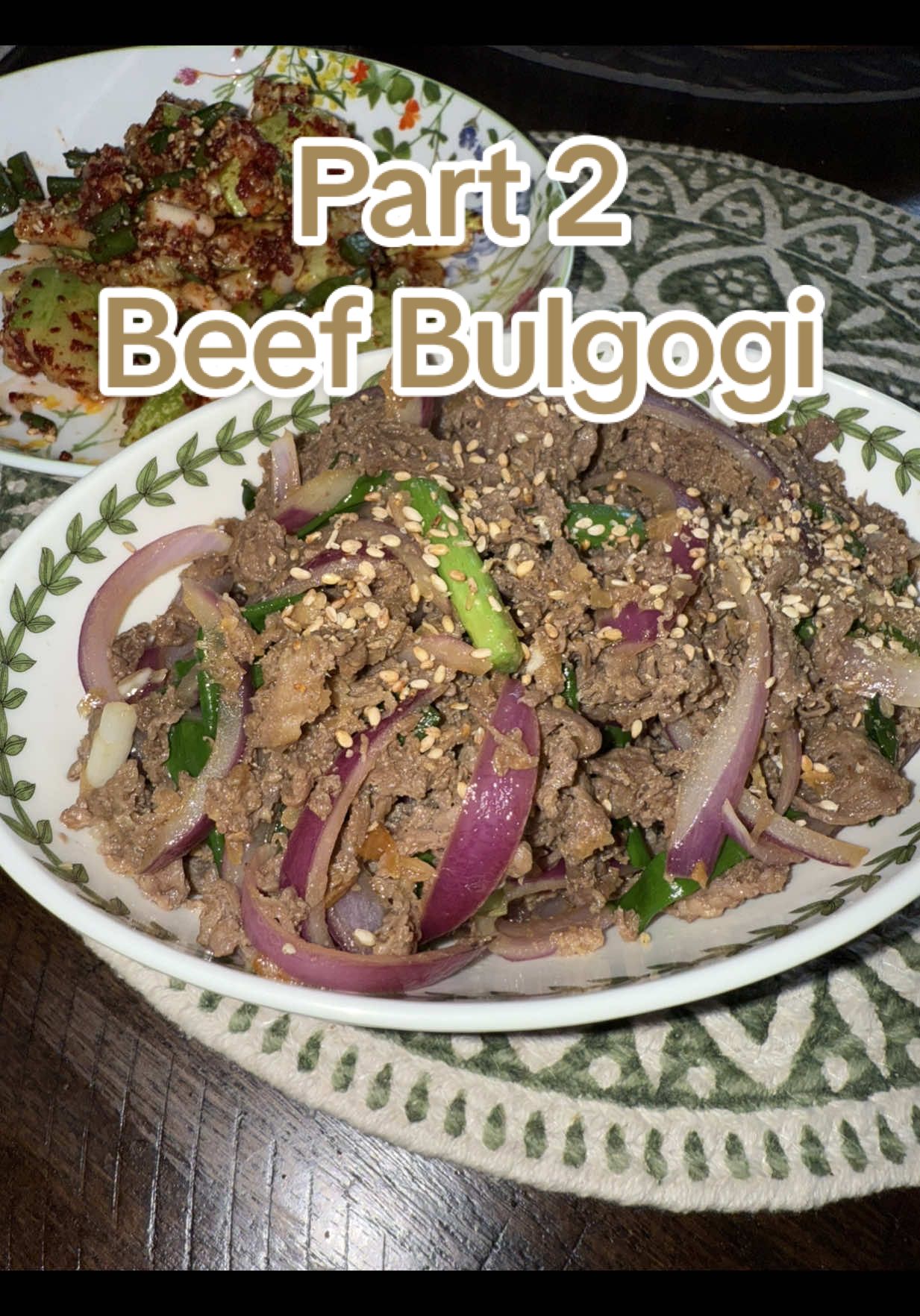 Part 2, Beef Bulgogi my mom made. This part is quick and easy 😆 #beefbulgogi #koreanfood #koreanmom #koreanrecipe #beefbulgogirecipe