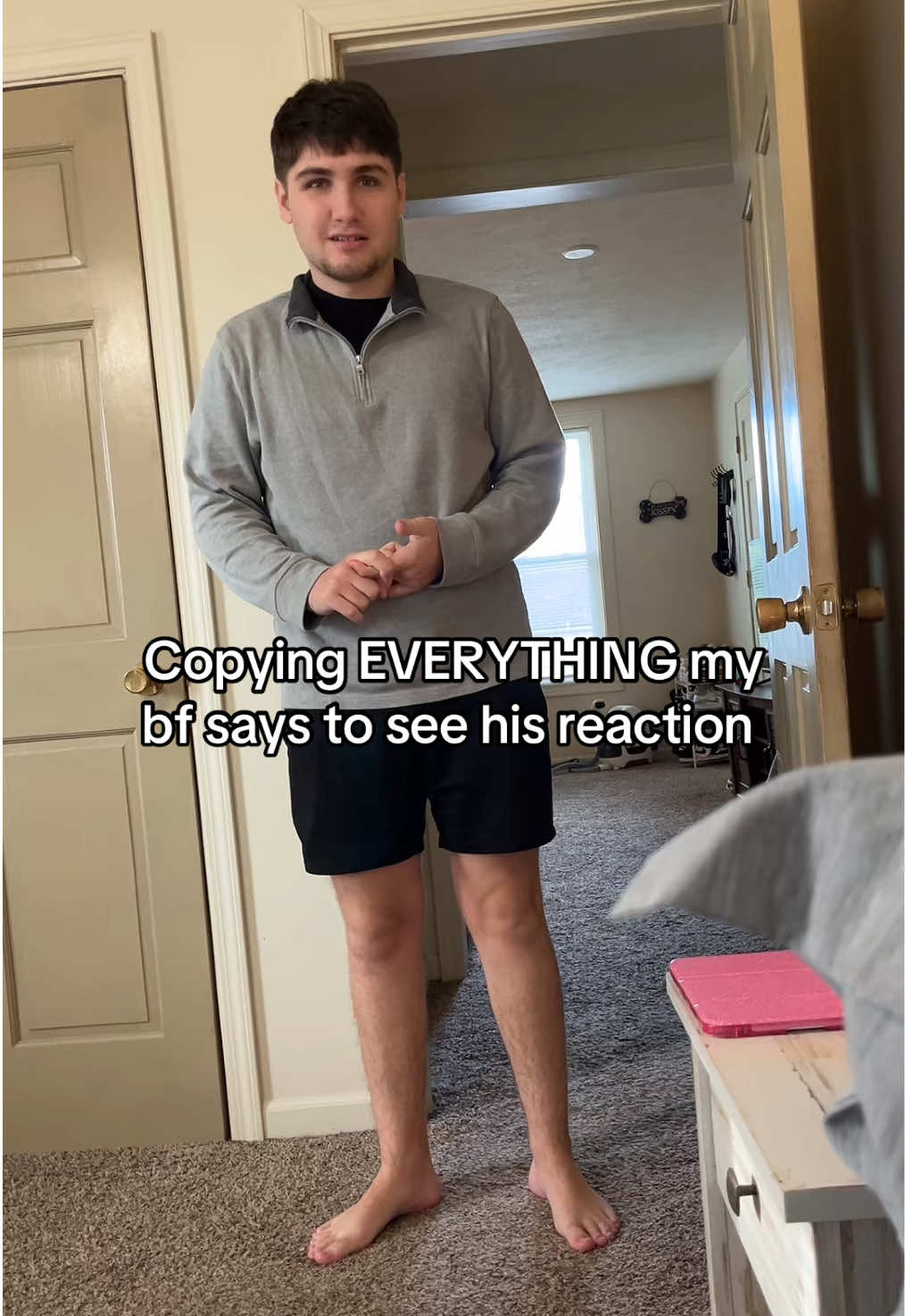 He was getting irritated😭 #fyp #couplepranks #couplecomedy #trending #couplestiktok 