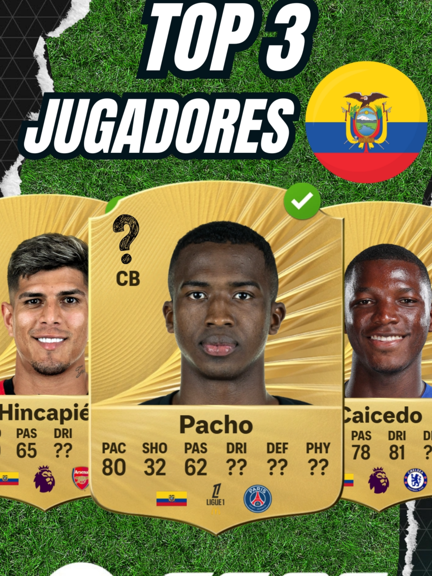 TOP 3 JUGADORES ECUATORIANOS MEDIAS EAFC 26 #eafc26 #fc26 #ecuador #ecuador🇪🇨 #hincapie #pacho #moisescaicedo