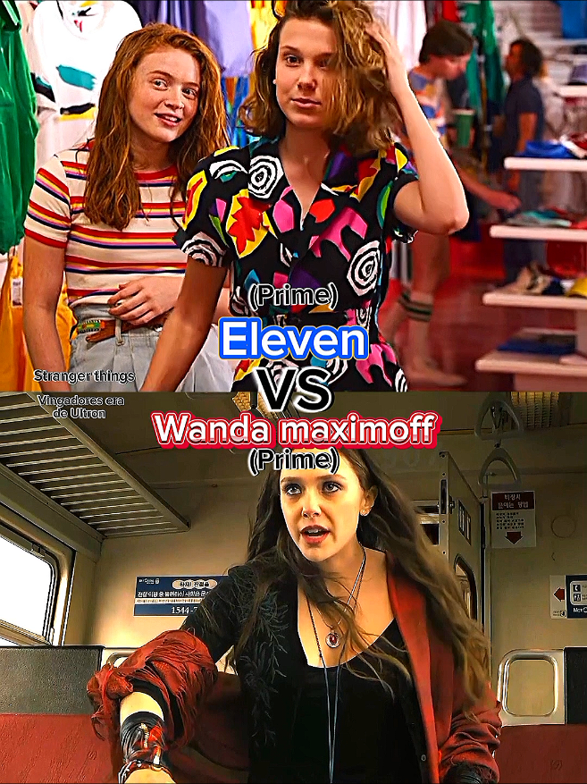 Eleven vs Wanda #eleven #wandamaximoff #strangerthings #avengersageofultron #versus 